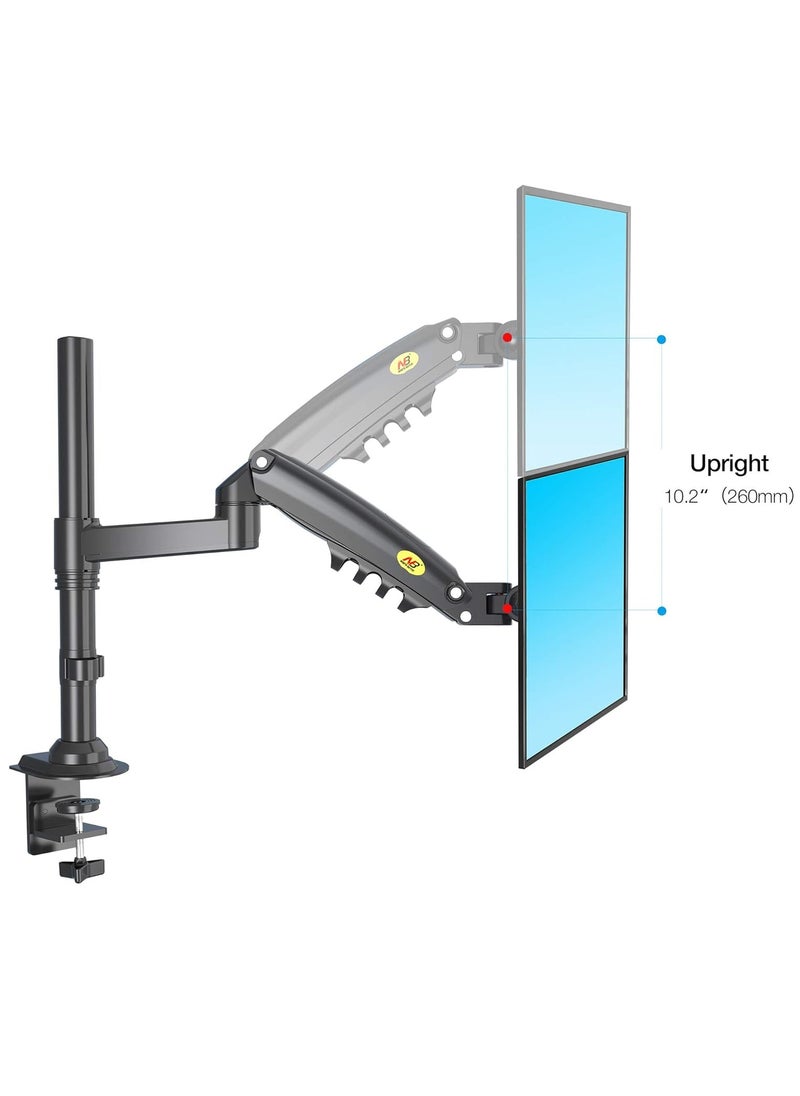 NB North Bayou H100 Desktop Mount Arm Monitor Stand, Desk Mount, Height Adjustable VESA Mount for 17" to 30" Computer Monitor - Holds up to 19.8lbs with C-Clamp Through Grommet,