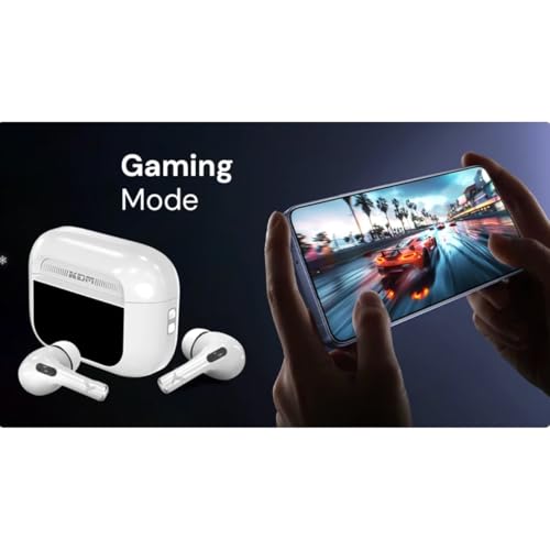 KDM – W1 Smart Pods Truly Wireless in Ear Earbuds with 50hrs Playtime, Quick Charging, 4 Mic Calling, Gaming Mode, ANC, Low Latency, Buds TWS, Active Noise Cancellation, White - Image 5