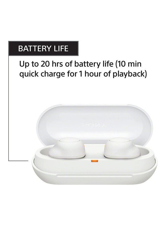 Sony WF-C500 Truly Wireless In-Ear Bluetooth Earbud Headphones With Mic And IPX4 Water Resistance White - Image 2