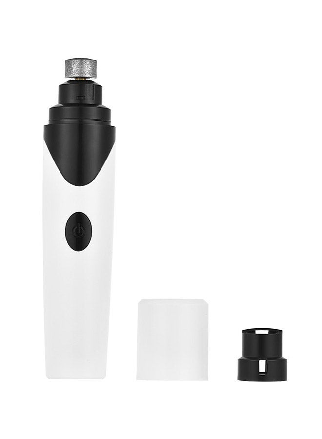 NIBEMINENT Electric Pet Nail Grinder And Clipper White/Black - Image 1