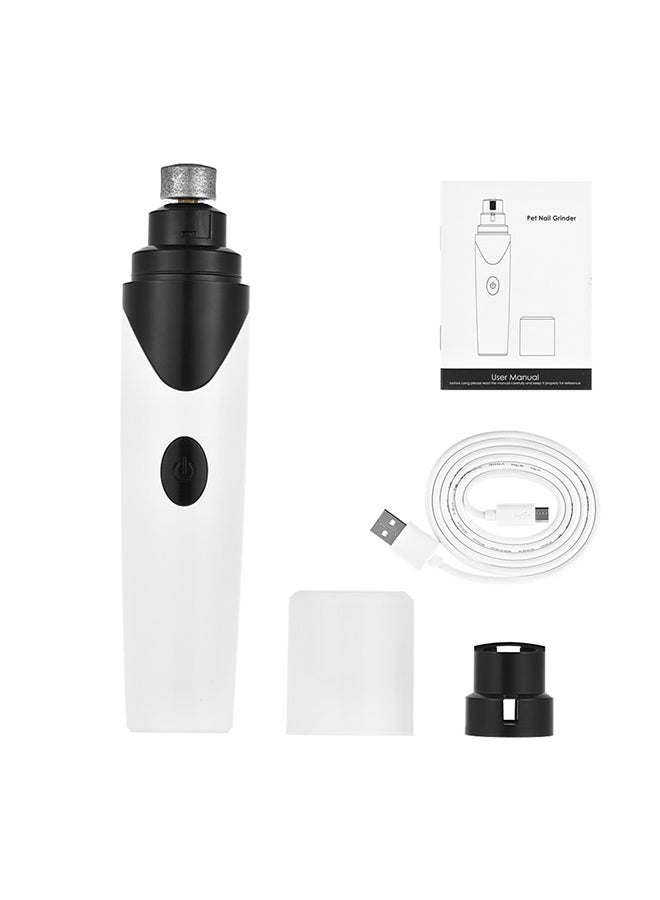 NIBEMINENT Electric Pet Nail Grinder And Clipper White/Black - Image 5