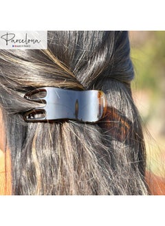 Parcelona Parcelona French Simply Bear Paw Tortoise Shell Celluloid Medium Side Slide In Jaw Yoga Hair Claw Clip for Fine Hair  - Image 5