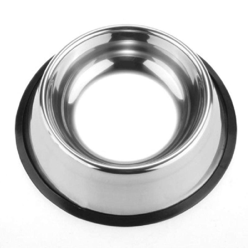 Premium Stainless Steel Pet Bowl for Dogs & Cats - Anti-Skid Rubber Base Feeder Dish - Durable & Rust-Resistant - 32 cm