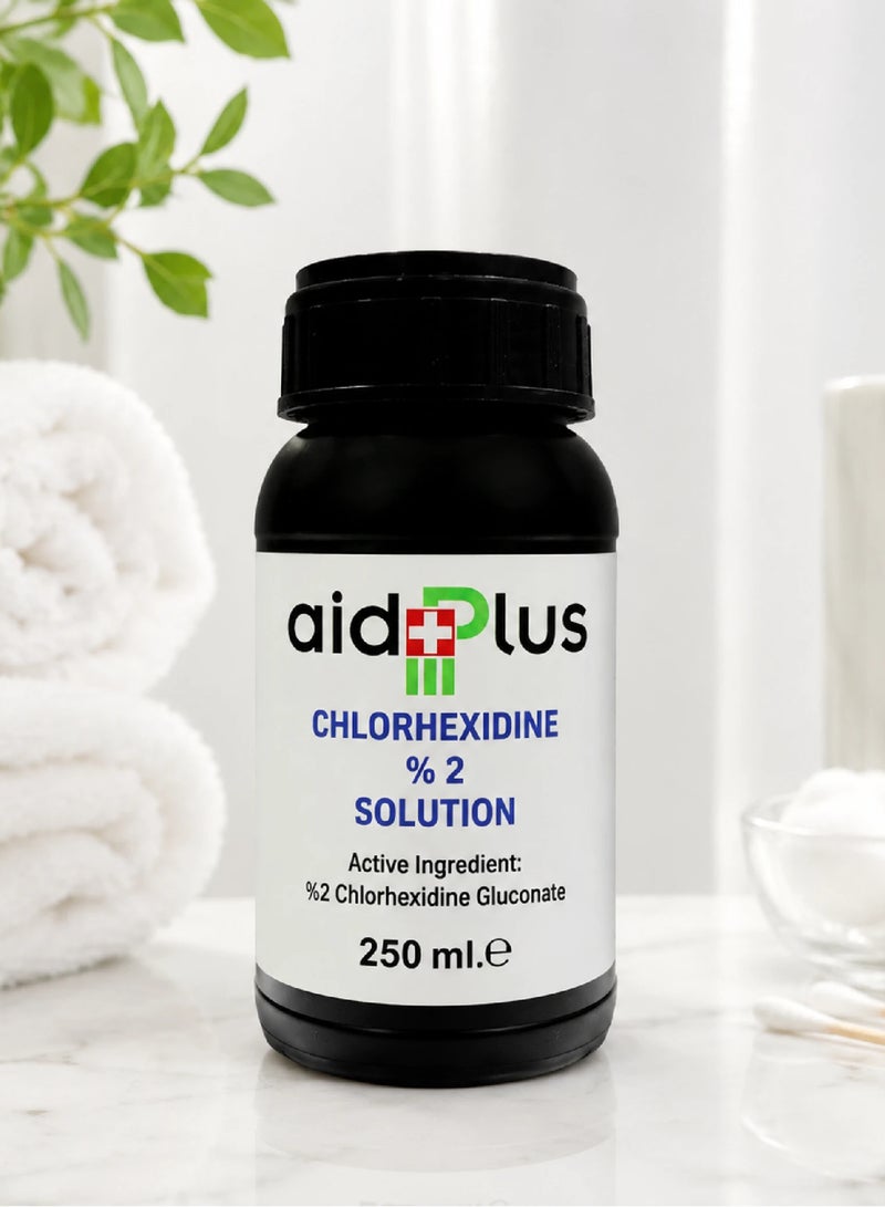 AID PLUS كلورهيكسيدين - 250 مل محلول مطهر للحماية الفعالة من الجراثيم والعناية بالبشرة - SKU: 60147 - Image 2