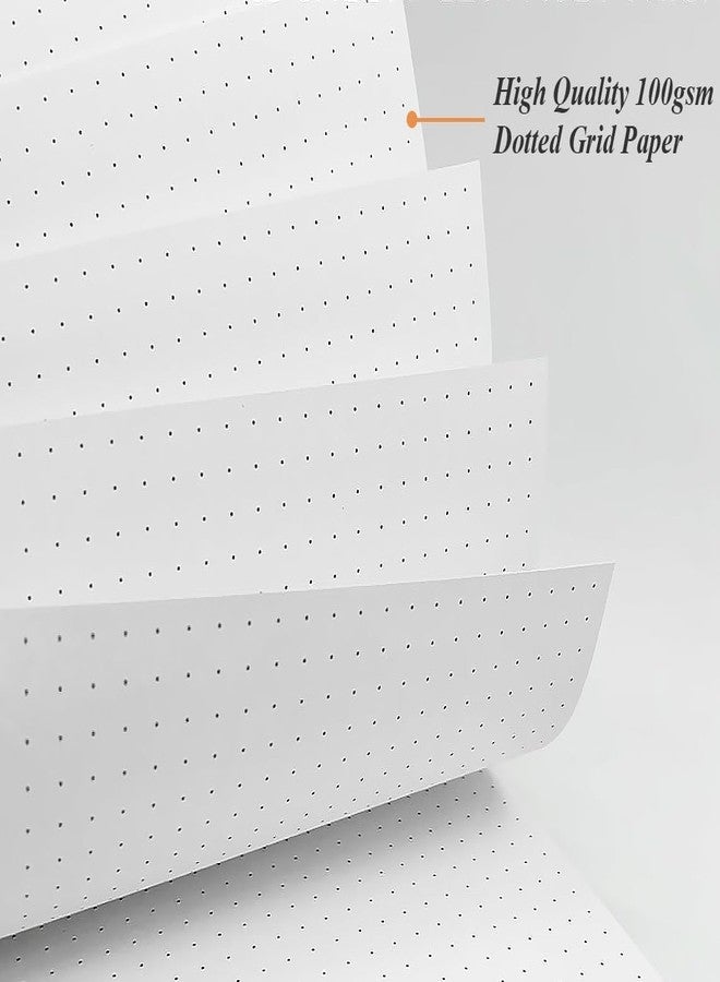 Yaridar A6 Dotted Paper Refills - Grid Dot Paper for Filofax Personal Binders, 6 Holes Punched, 100 Sheets/200 Pages,100gsm, 3.75'' x 6.75'' - Image 4