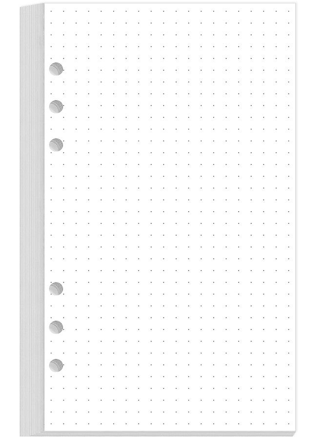 Yaridar A6 Dotted Paper Refills - Grid Dot Paper for Filofax Personal Binders, 6 Holes Punched, 100 Sheets/200 Pages,100gsm, 3.75'' x 6.75'' - Image 1