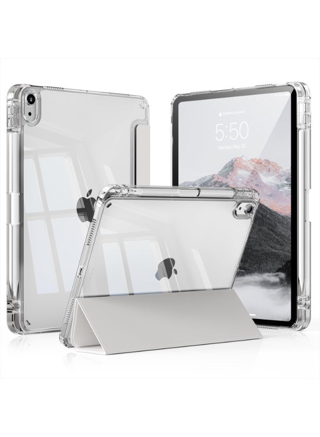 eGreen99 for iPad 2022 (10th) 10.9 inch Case Cover,Transparent Airbag For Anti Drop, Tablet Protective Cover, Triple Fold Multi Angle Design, Automatic Wake-up/sleep, Soft Leather,Grey - Image 1