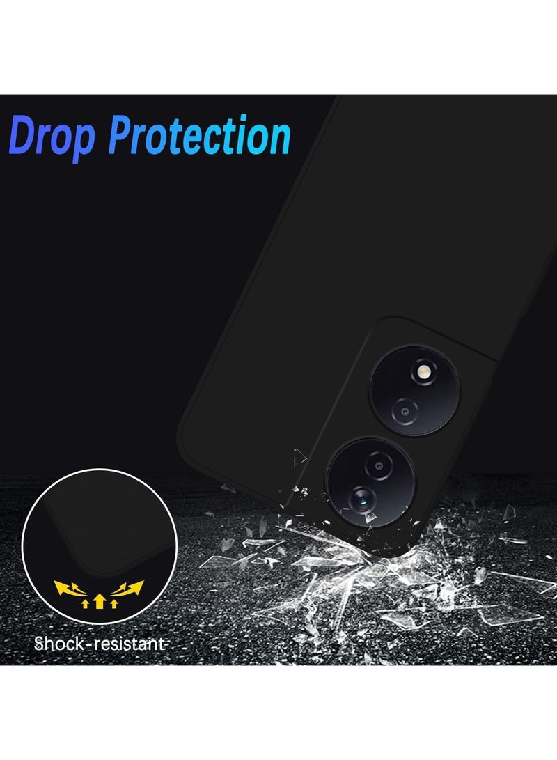 غطاء TPU رقيق مع حماية الكاميرا مضاد للخدش يناسب مرونة الهاتف لهونر X7b أسود - Image 2