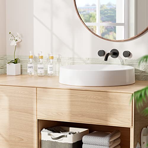 VITVITI Shampoo and Conditioner Dispenser, Body Wash Shower Soap Dispenser Wall Mounted 3 Chamber, Drill Free 17oz Plastic Shower Bottles for Bathroom, Clear 3 Sets - Image 5