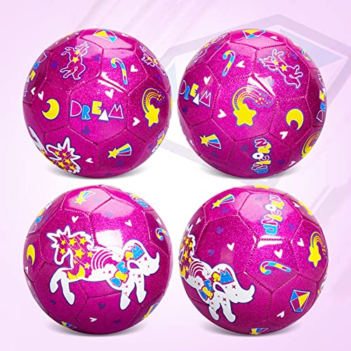 ZOOJOY Size 3 Soccer Ball Girls, Kids Pink Unicorn Soccer Ball, Gift for Toddlers with Pump, Outdoor/Indoor Play Toys for Baby Girls Boys Ages 2 3 4 5 6 7 8 - Image 4