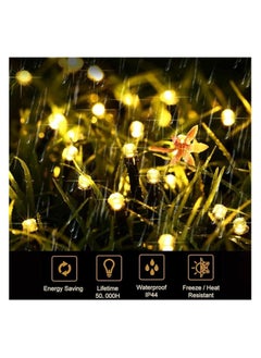Generic Lamker 5 m 50 LED Solar String Lights Outdoor Waterproof 8 Modes Warm White Fairy Lights for Garden, Patio, Balcony, Window, Fence, Tree, Wedding, Fairy Lights, Decorative  - Image 3
