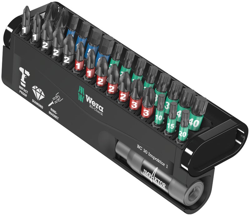 Wera BIT-Check 30 IMPAKTOR 1 مجموعة بتات - Image 1