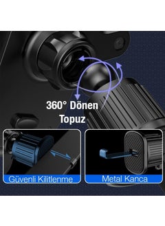 Polham Universal Phone Holder with In-Car Ventilation Inlet, Triangle Design Lock System Anti-Vibration Holder  - Image 3