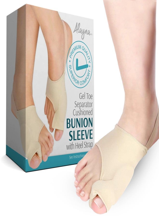 Alayna Bunion Corrector and Orthopedic Pain Relief Gel Pad Sleeve Toe Separator for Men and Women With Non-Slip Grip Insert and Heel Band Cushions Hammer Toe - Image 1