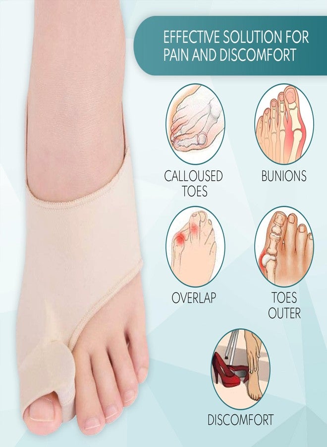 Alayna Bunion Corrector and Orthopedic Pain Relief Gel Pad Sleeve Toe Separator for Men and Women With Non-Slip Grip Insert and Heel Band Cushions Hammer Toe - Image 5