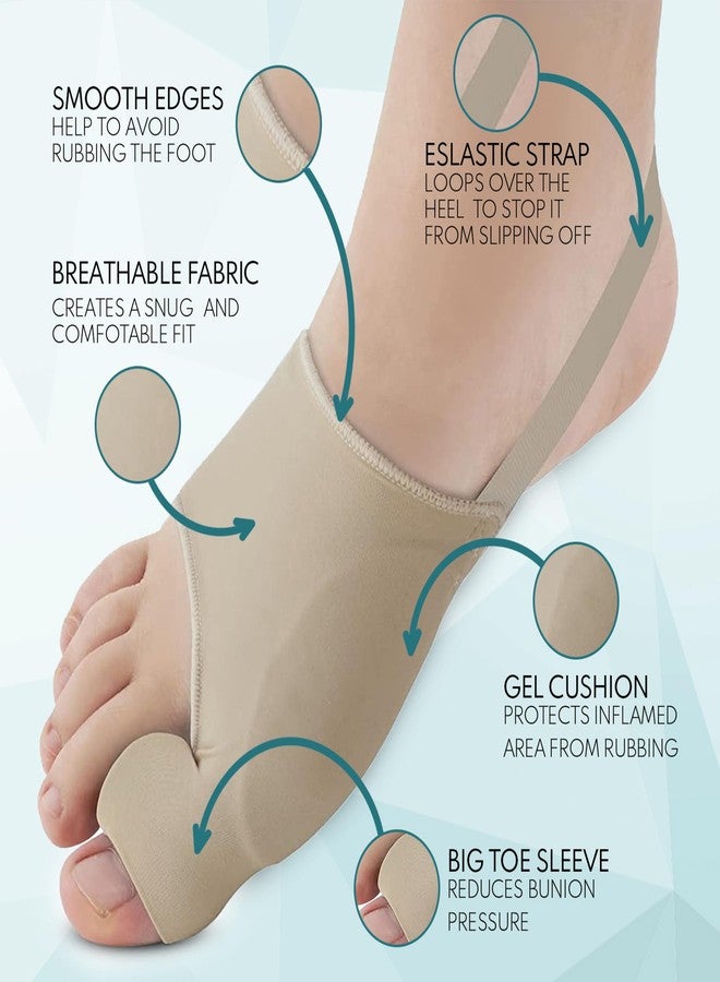 Alayna Bunion Corrector and Orthopedic Pain Relief Gel Pad Sleeve Toe Separator for Men and Women With Non-Slip Grip Insert and Heel Band Cushions Hammer Toe - Image 4