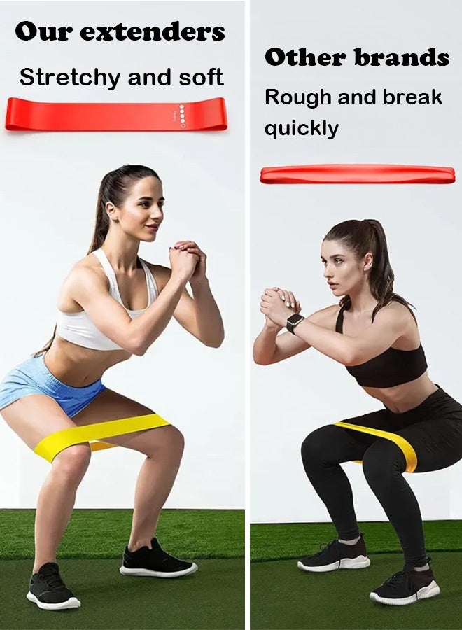 PHISMA Resistance Bands Set, 5pcs Assorted Pounds Strength Training Exercise Resistance Loops Stretch Bands, Gym Fitness Yoga Workout Resistance Loops Bands for Arm Legs and hips - Image 5