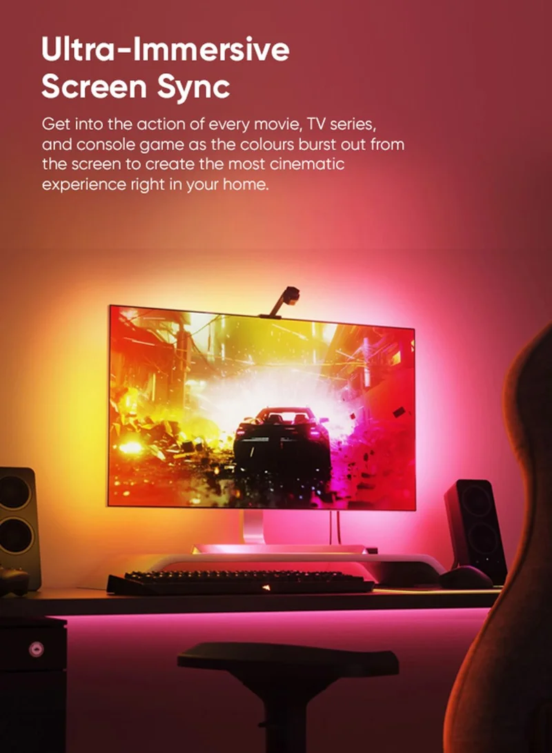 نانوليف Nanoleaf 4D - Tv Screen Mirror + Lightstrip Smk - 4 Meters - For Tvs