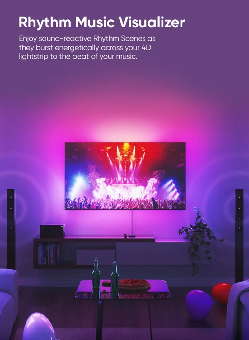 نانوليف Nanoleaf 4D - Tv Screen Mirror + Lightstrip Smk - 4 Meters - For Tvs