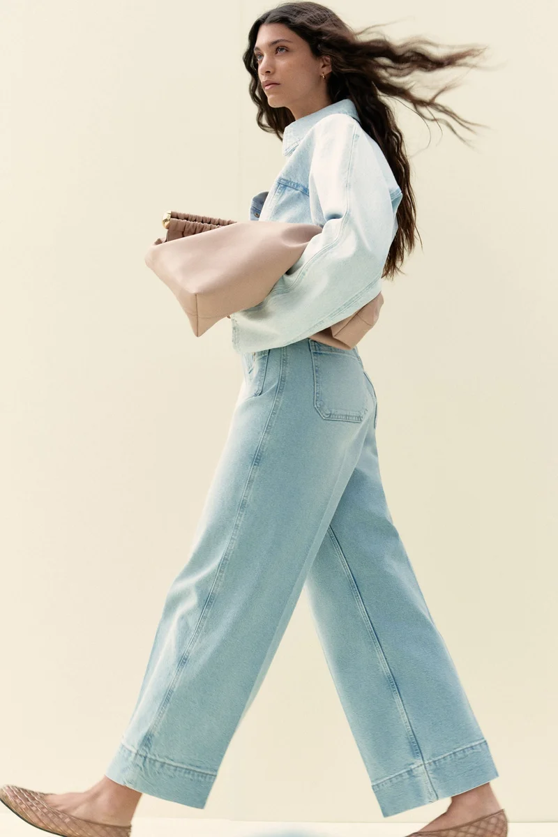 H&M Wide High Ankle Jeans