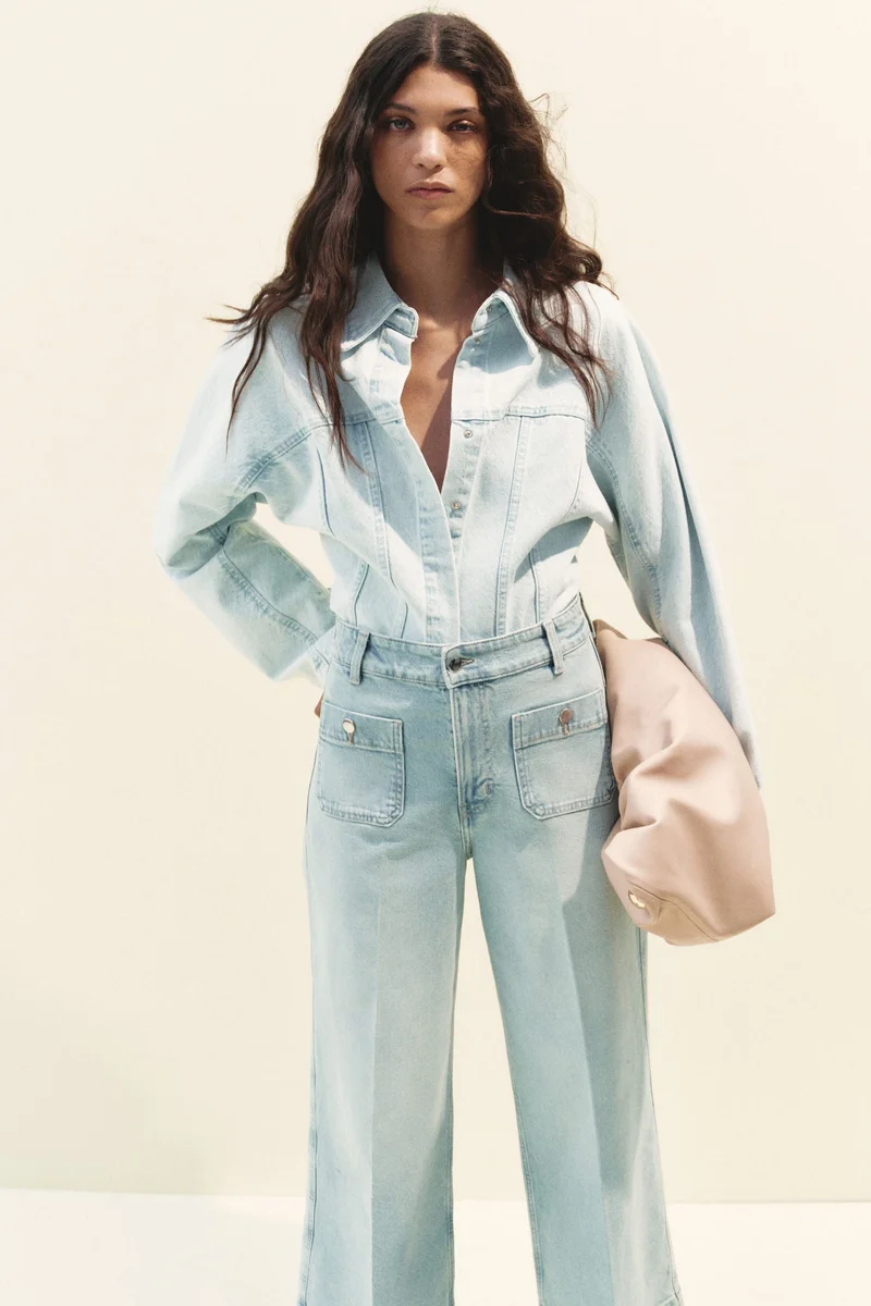 H&M Wide High Ankle Jeans