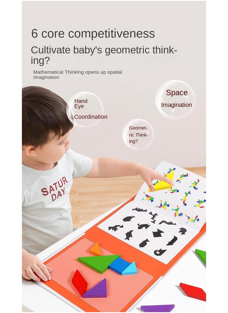 Y&D - Magnetic Tangram Intelligence Puzzle Building Blocks Toy - Image 1