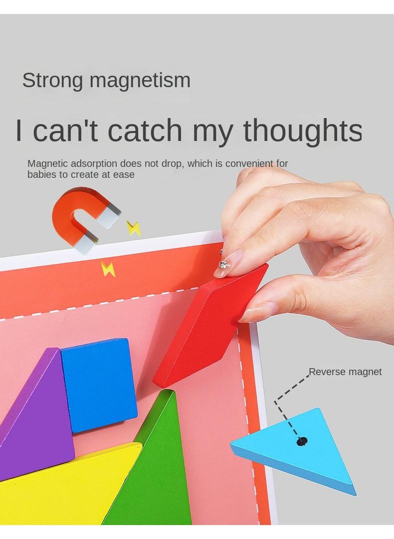 Y&D - Magnetic Tangram Intelligence Puzzle Building Blocks Toy - Image 1