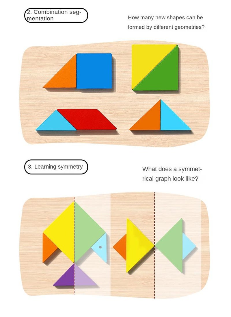 Y&D - Magnetic Tangram Intelligence Puzzle Building Blocks Toy - Image 1