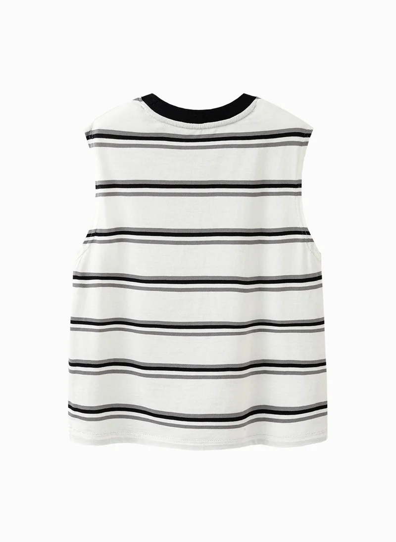 mini bala Boys Toddler Cute Animal Embroidered Crew Neck Sleeveless Vest Soft Breathable Lightweight Comfortable Summer New Style Casual Daily Wear Baby Boy's Fashion Vest