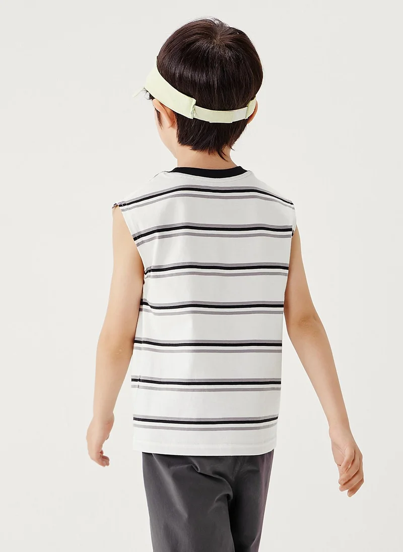 mini bala Boys Toddler Cute Animal Embroidered Crew Neck Sleeveless Vest Soft Breathable Lightweight Comfortable Summer New Style Casual Daily Wear Baby Boy's Fashion Vest