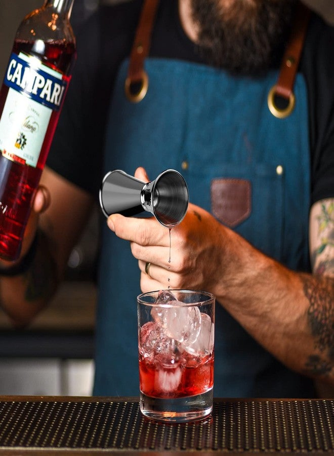 Briout Jigger for Bartending, Briout Double Cocktail Jigger Japanese Premium 304 Food Grade Stainless Steel Jigger 2 OZ 1 OZ with Measurements Inside, Black - Image 4