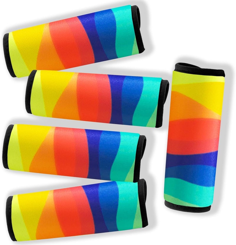 Gowraps Luggage Tags for Suitcases-Suitcase Tags Identifiers Bulk Luggage Handle Wrap Luggage Tag/Identifiers/Marker Travel Accessories for Flying Airplane(Rainbow) - Image 1