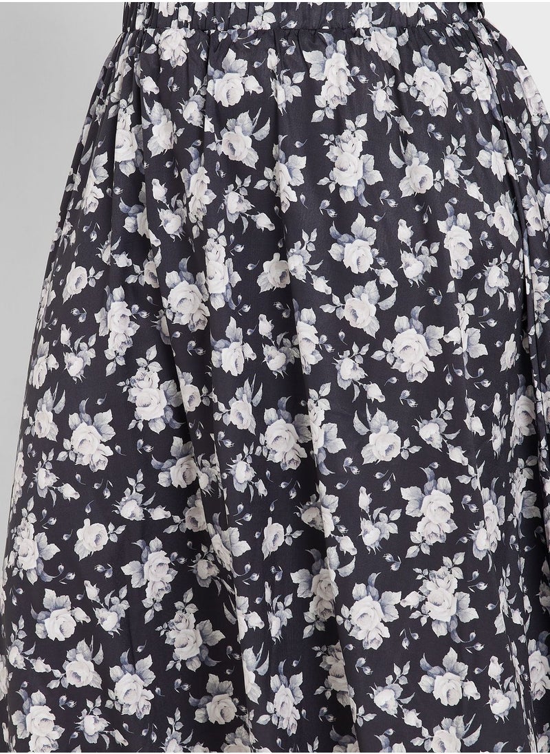 Ginger Plus - Asymmetrical Printed Skirt - Image 1