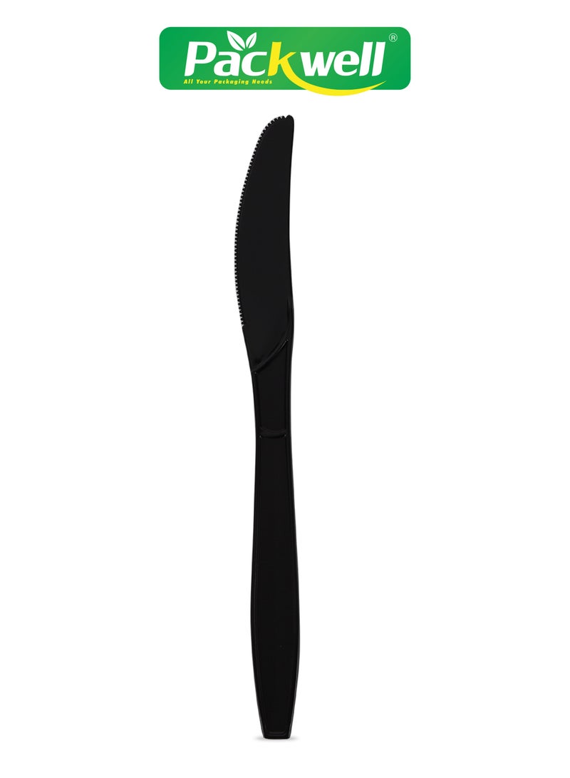 packwell Packwell Plastic HD Knife 50-Pieces, Black  - Image 4