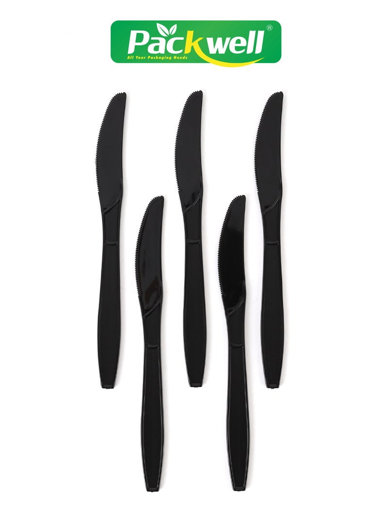 packwell Packwell Plastic HD Knife 50-Pieces, Black  - Image 3