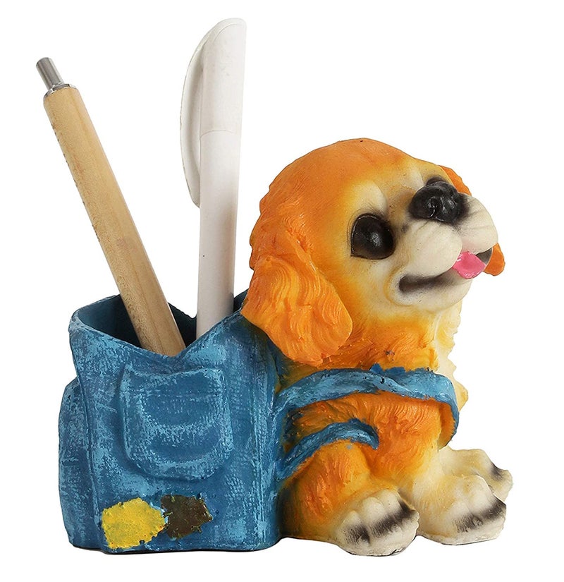 Storescent Cute Dog Decorative Pen Stand for Gift office Desk Kids Study Table, Multicolor - Image 2