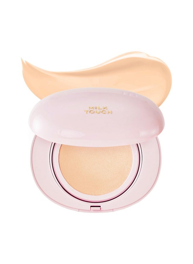 MILKTOUCH - Milky Glow Cushion Foundation For Real Glass Skin - No Oxidation, Radiant Finish, Long-Lasting, Non-Creasing - Glutathione & Vitamin Complex Hydrating Skincare Benefits (19W Warm Ivory) - Image 1