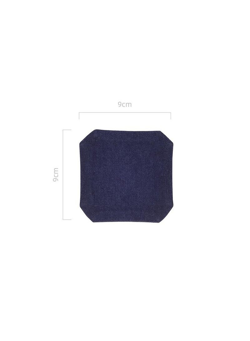 Y&D Chinese Style Cotton Linen Retro Water Absorbing Double Layer Thickened Cup Holder Fabric Embroidered Tea Cup Pad Fabric Art Cup Pad  - Image 2