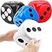 Cotiny 4 Pcs 6 Inches Foam Dice Large Giant Foam Dice Toy for Board Game Birthday Casino Themed Party Decorations 4 Colors Color Style 2 - Image 2