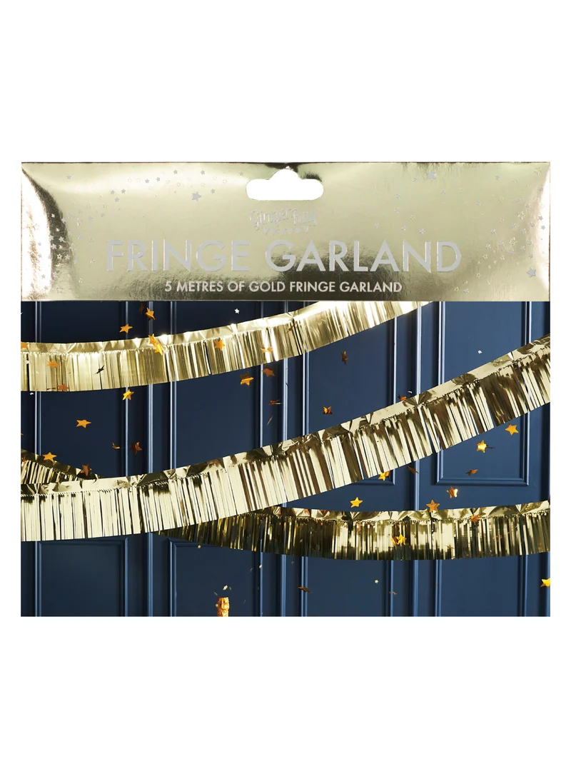 جينجر راي EID Garland - Fringe Foil - Gold