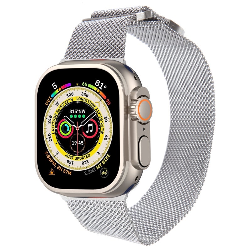 إيروريكس سوار ساعة Apple Watch Ultra 2 49 مم من المعدن المغناطيسي الميلاني (فضي) - Image 5