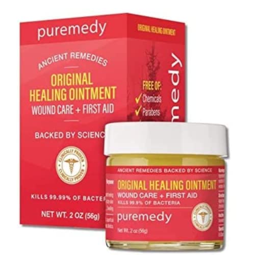 Puremedy Original Healing Ointment - All Natural First Aid Salve for Wounds, Burns, Cuts, Bug Bites, Bed Sores, and Skin Irritations - Safe for Adults & Kids (2 oz) - Image 1