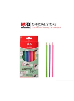 M&G M&G Chenguang Pack of 12 Hexagonal crayons SMC Pastel colored pencil - No:AWP39808  - Image 1