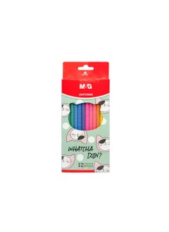 M&G M&G Chenguang Pack of 12 Hexagonal crayons SMC Pastel colored pencil - No:AWP39808  - Image 2