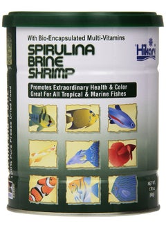 Hikari BioPure Freeze Dried Spirulina Brine Shrimp Cubes For Pets, 1.76Ounce  - Image 1