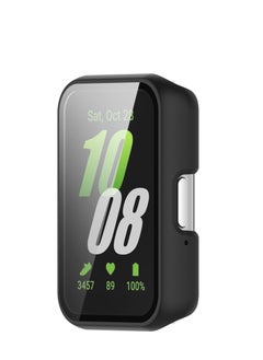 Generic Hard PC Case with Tempered Glass Screen Protector Compatible with Samsung Galaxy Fit 3 SM-R390 Watch Bumper Guard Protective Cover Touch Sensitive Film(Black)  - Image 3
