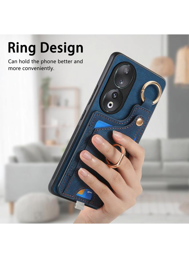 اس-توب جراب هاتف Honor X40i بتصميم كلاسيكي مع حلقة تعليق وحقيبة بطاقات - Image 5