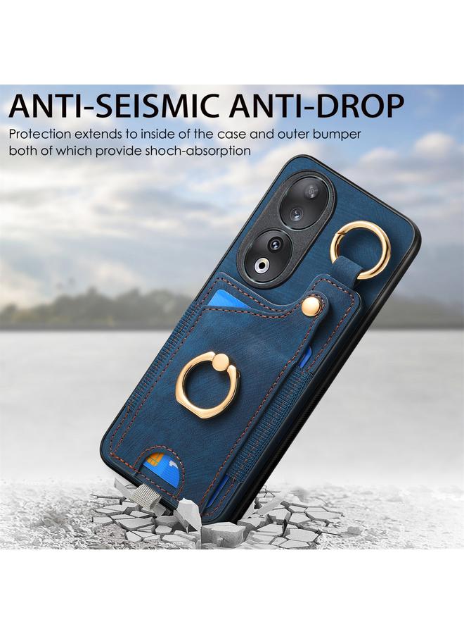 اس-توب جراب هاتف Honor X40i بتصميم كلاسيكي مع حلقة تعليق وحقيبة بطاقات - Image 4