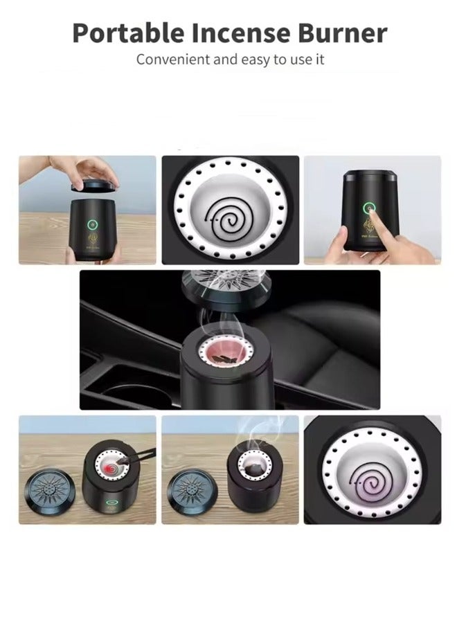 BKMax Mini Chargeble Electric Bakhoor,Small Bakhoor Burner Resin Burner Office & Home Decor Arabia Incense/Bakhoor Burner - Image 5