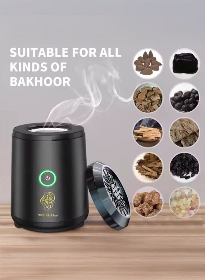 BKMax Mini Chargeble Electric Bakhoor,Small Bakhoor Burner Resin Burner Office & Home Decor Arabia Incense/Bakhoor Burner - Image 2